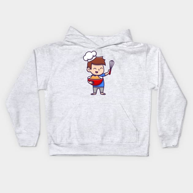 Cute Boy Chef Cooking Kids Hoodie by Catalyst Labs